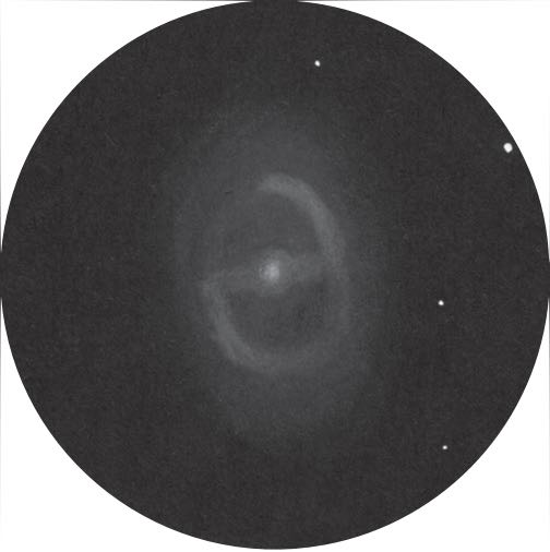 M 95, som den framträder i ett 400mm teleskop under en klar himmel. Uwe Glahn