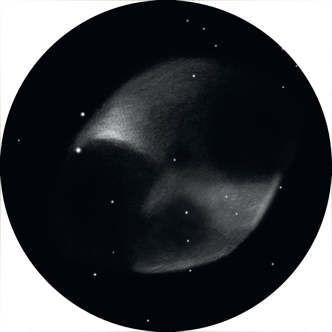 Teckning av den planetariska nebulosan
M 27. Rainer Mannoff