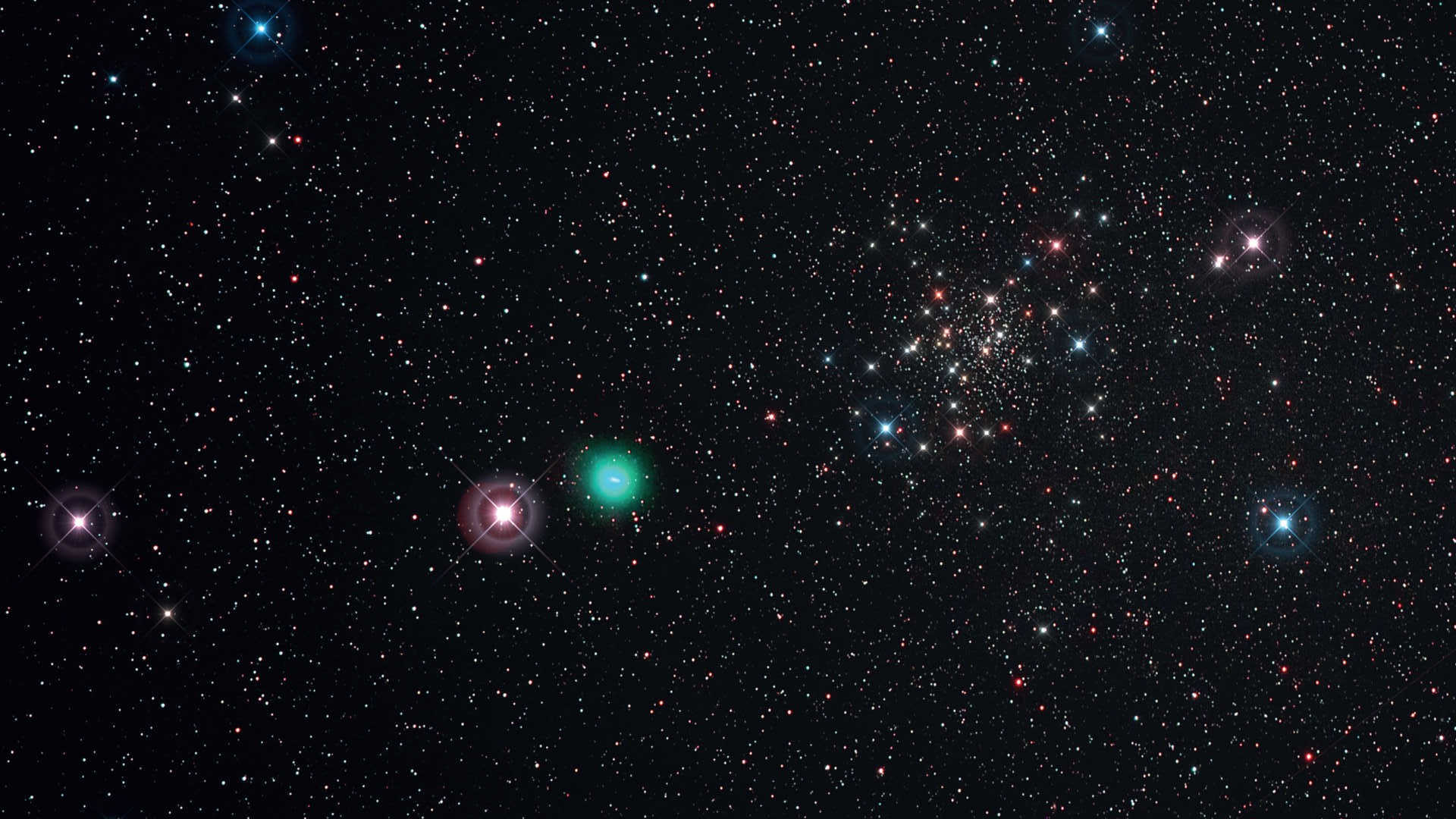 Den klara natten den 21 maj 2015 möjliggjorde fotografering av kometen C/2014 Q2 (Lovejoy) när den passerade vid kanten av stjärnhopen NGC188. För denna bild användes en Kowa Telephoto Lens/Scope (brännvidd: 350 mm, F/4) monterad på en Canon 6D (modifierad för Hα) med ett UHC-S-filter. Summabilden skapades från sex exponeringar med en exponeringstid på 450 sekunder vardera (ISO 800; total exponeringstid: 45 minuter). Bilderna bearbetades med DeepSkyStacker och Photoshop; spikes är tillagda enbart av estetiska skäl. U. Dittler