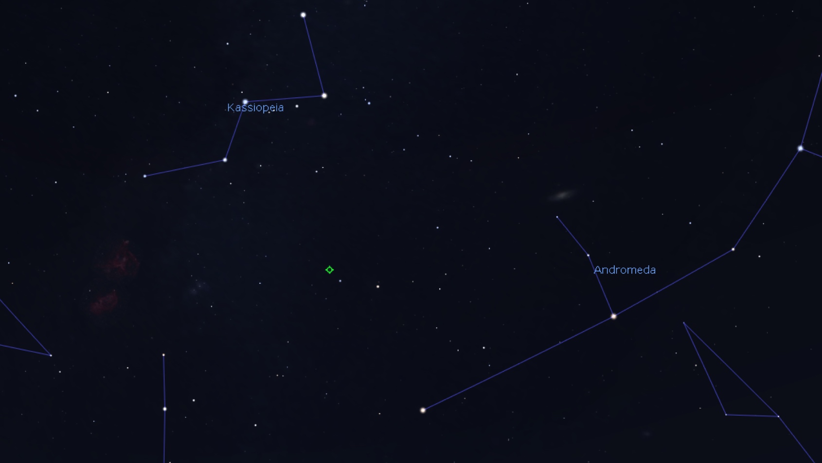 Sökkarta för Lilla Hantelnebulosan, Stellarium