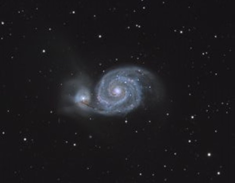 M 51 (Foto: Mike Behnke, Gelenau-observatoriet, Sachsen)