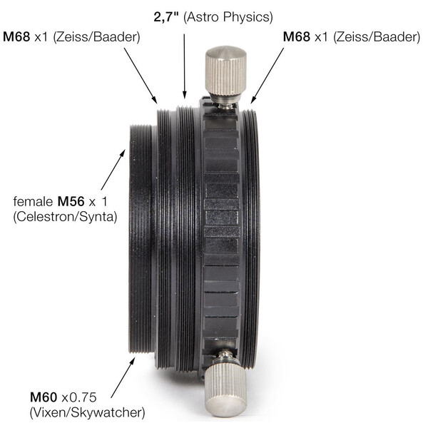 Baader Adapter Okularklämma Fyra-i-ett M56 / M60 / M68 / 2,7"