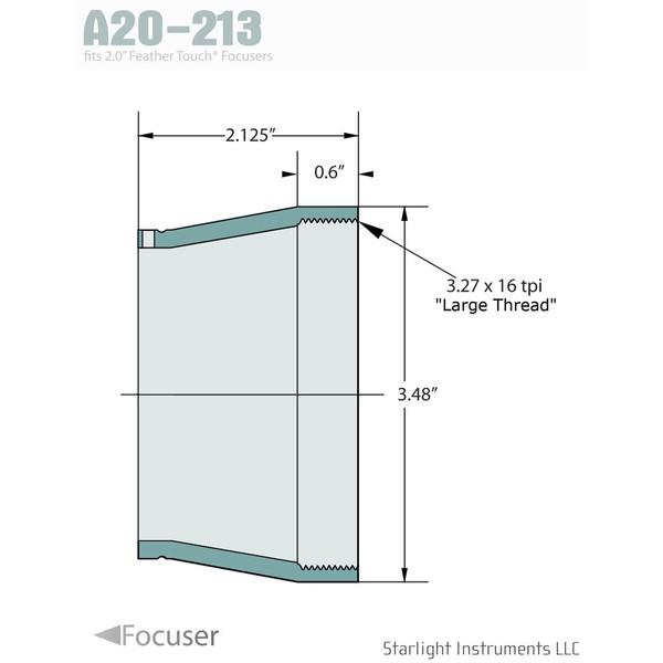 Starlight Instruments FTF2015 Adapter för större Meade-gänga