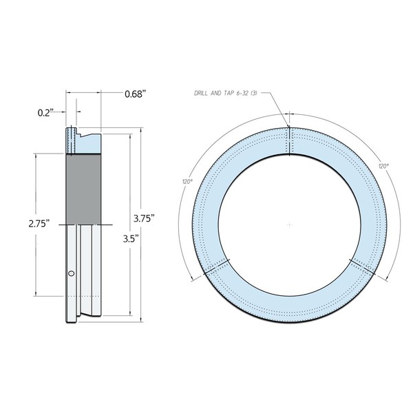 Starlight Instruments Adapter för 2''-fokuserare Takahashi AR-4