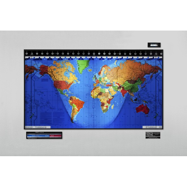 Geochron Original Kilburg i satinerad anodiserad aluminium och svarta lister