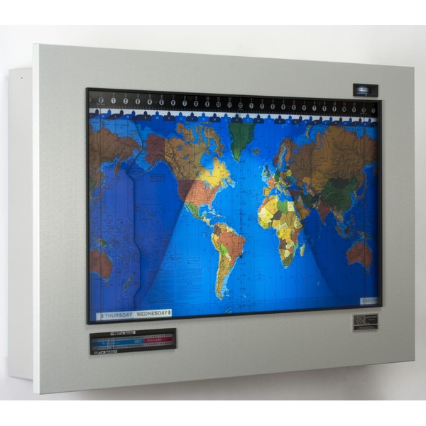 Geochron Original Kilburg i satinerad anodiserad aluminium och svarta lister