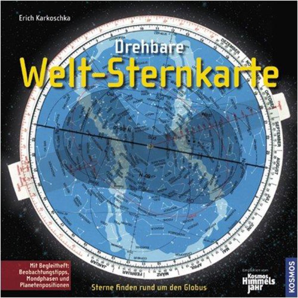 Kosmos Verlag Stjärnkarta Vridbar karta över världsstjärnorna
