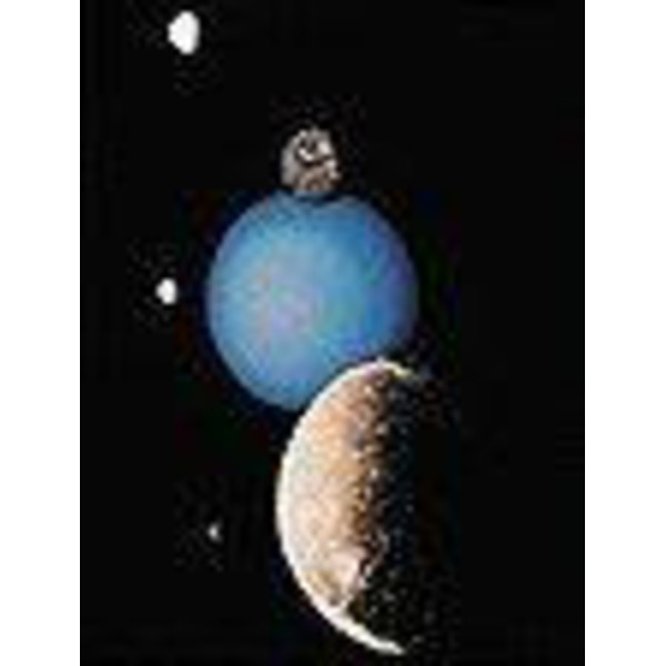 Poster Uranus med månar