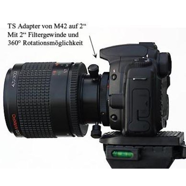 TS Optics Kameraadapter Rotationssystem T2 (insida/teleskopsida) till Canon EOS bajonett (utsida/kamerasida)