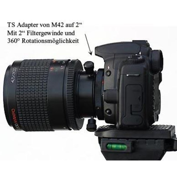 TS Optics Rotationssystem M42x1 (insida/teleskopsida) på T2 (utsida/kamerasida)