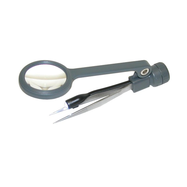 Carson Lupp Belyst MagniGrip 4,5x med pincett och ljus