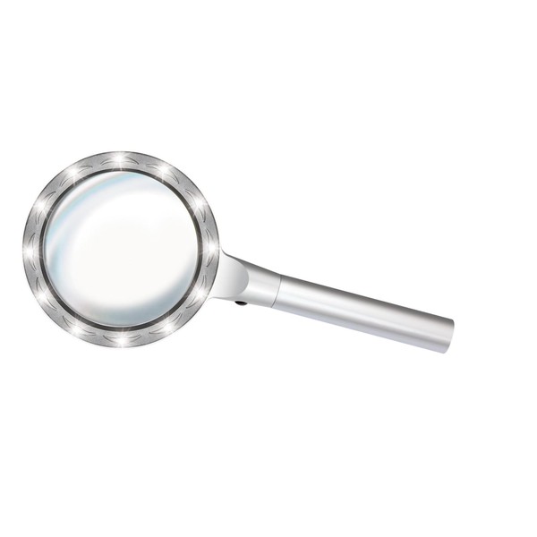 Bresser Lupp LED-förstoringsglas 2,5x/4x, 85 mm med fodral