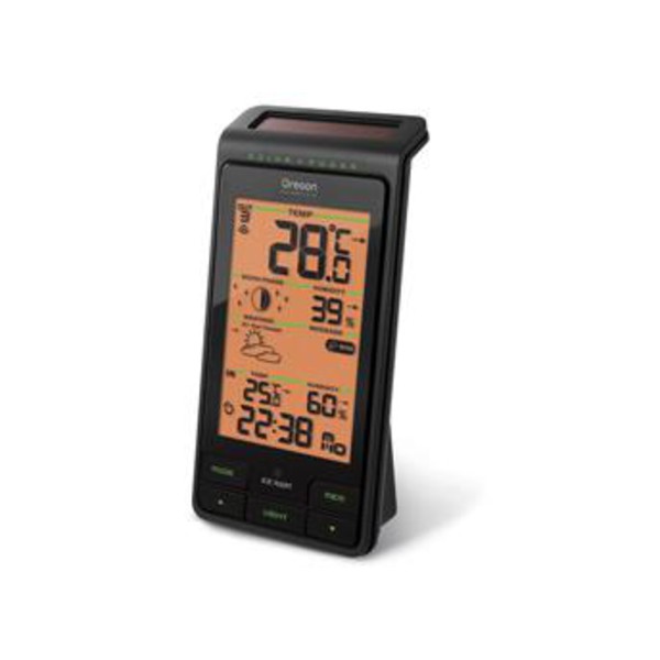 Oregon Scientific Solar Funk-Wetterstation mit Wetteralarmen und Mondphasen BAR808HG