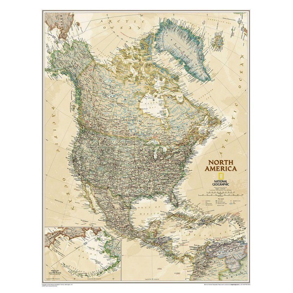 National Geographic Karta Amerika