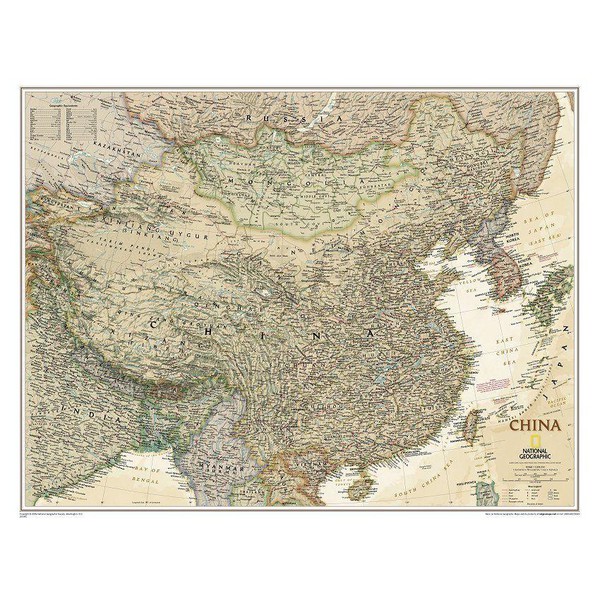 National Geographic Karta Kina