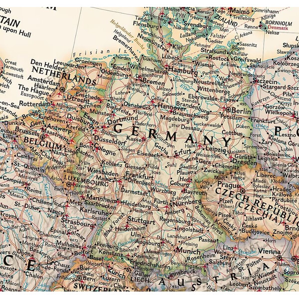 National Geographic Kontinentkarta Europa (241 x 193 cm)