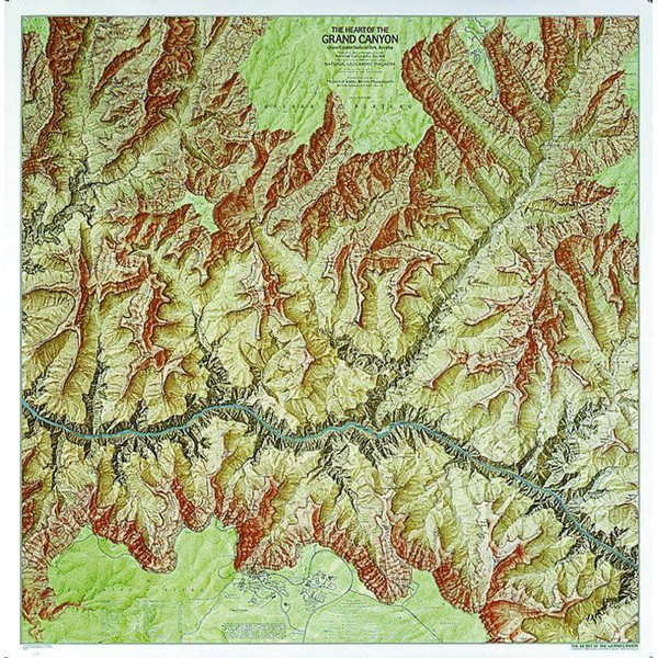 National Geographic Regionkarta Grand Canyon