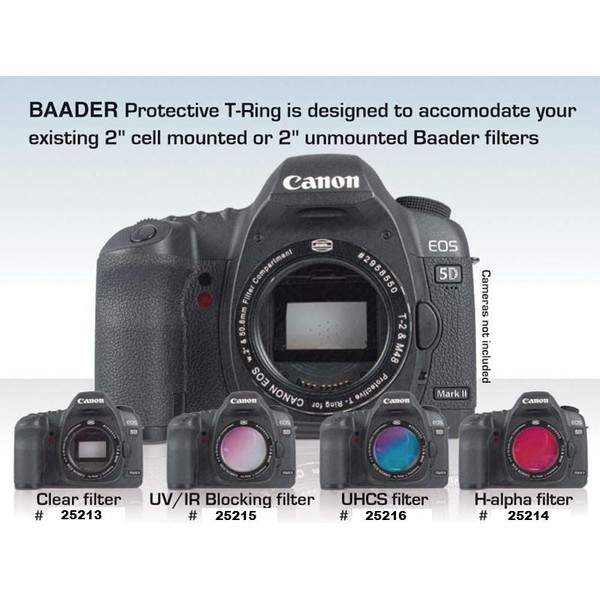 Baader Kameraadapter skyddande Canon DSLR T-ring med inbyggt H-alpha 7nm filter med smalt band