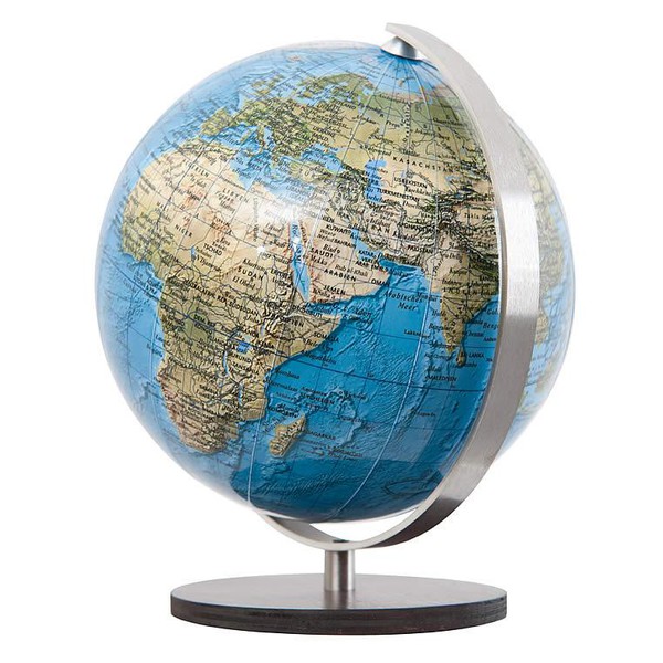 Columbus Miniglob Duorama bas av makassarträ 12cm
