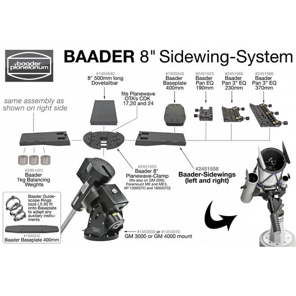 Baader PlaneWave Klämma 8"