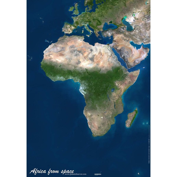 Planet Observer Kontinentkarta Afrika