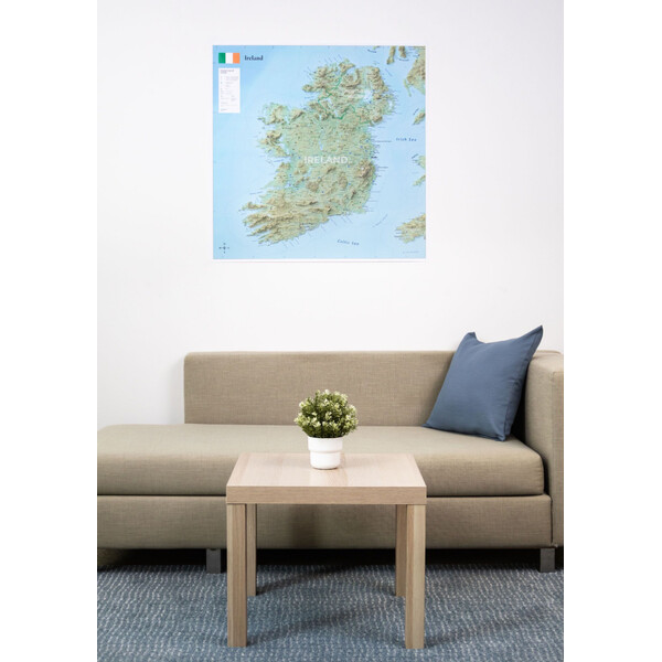 GeoMetro Karta Irland (90 x 90 cm)