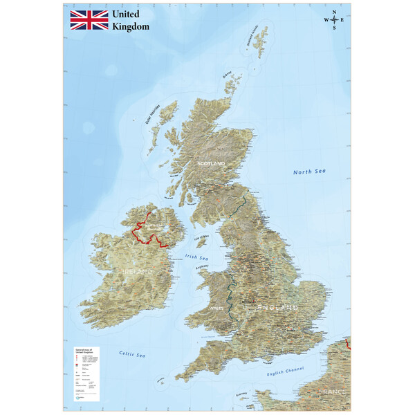 GeoMetro Karta United Kingdom (100 x 140 cm)