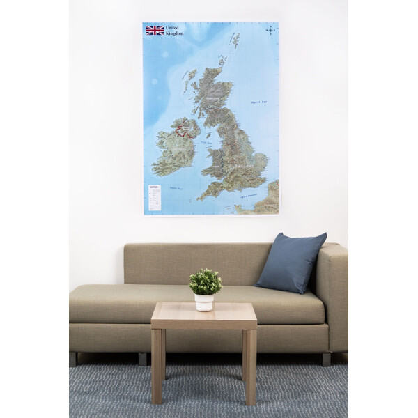 GeoMetro Karta United Kingdom (100 x 140 cm)