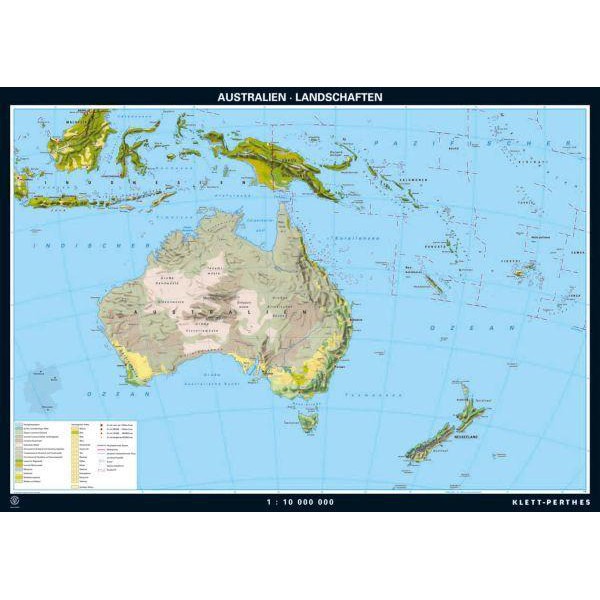 Klett-Perthes Verlag Kontinent-Karte Australien Landschaften