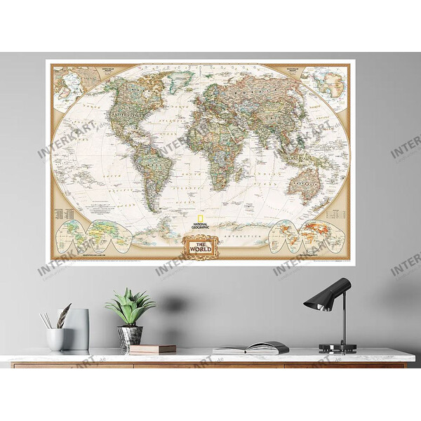 National Geographic Världskarta Executive (117x76cm)