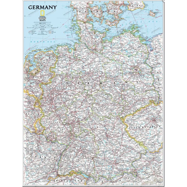 National Geographic Karta över Tyskland