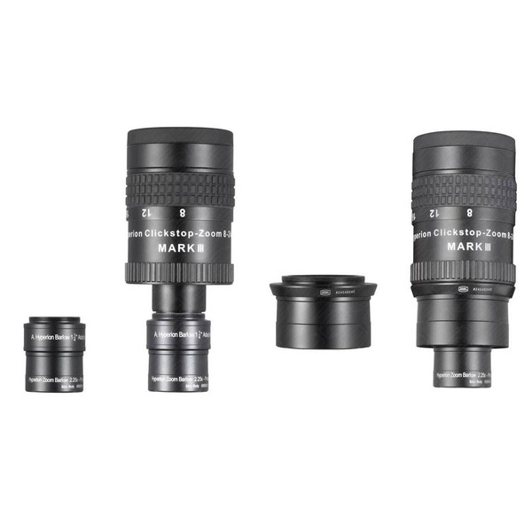 Baader Hyperion 8-24mm Clickstop Zoom Okular Mark III 2" och Barlow 2,25x Set
