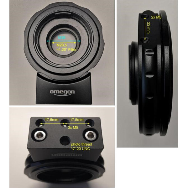 Omegon T2-Adapter för Canon EOS-objektiv