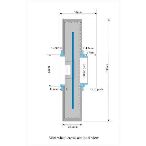 Starlight Xpress Mini USB filterhjul 5x 36mm, T2 - T2