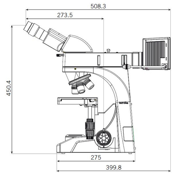 Motic Mikroskop BA310 MET-T, trinokulär, (3 "x2")