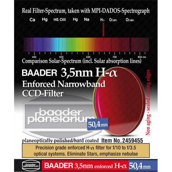 Baader Ultra-Narrowband 3,5 nm H-alpha CCD-filter 50,4 mm