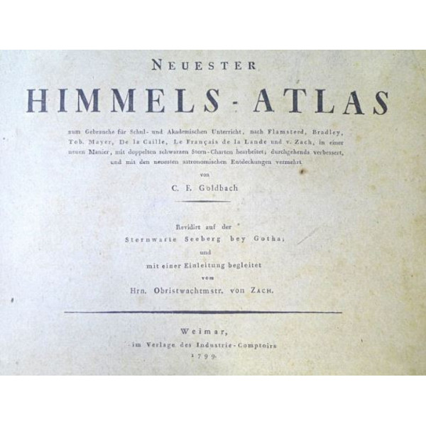 Albireo Atlas Senaste himlavalvet från 1799