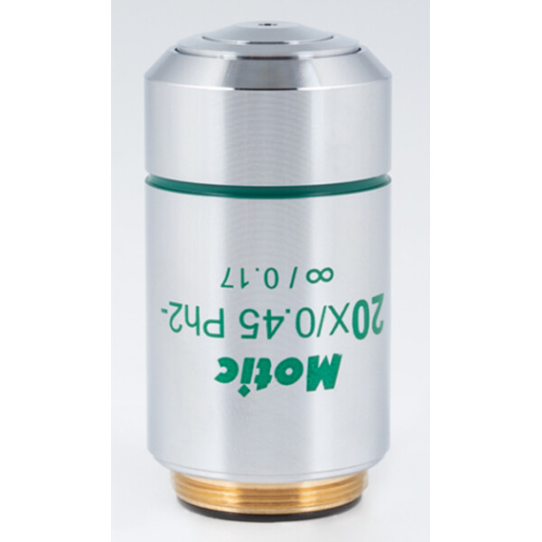 Motic CCIS Plan, akromatiskt. Fasobjektiv neg. EC-H PLph 20x/0,45 (AA=0,9mm)
