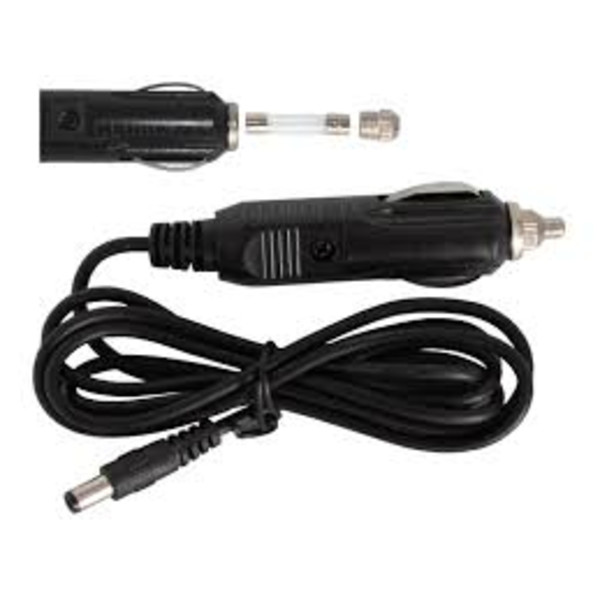 Omegon 12V 3A kabel (3m) för bilbatteri till cigarettändaruttag i bil