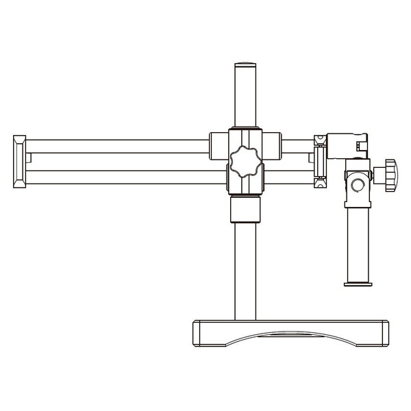 Motic Stativ med stor horisontell arm, pelare Ø 32mm, m. basplatta