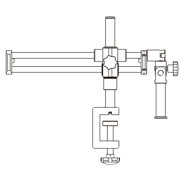 Motic Stort horisontellt armstativ, pelare Ø 32mm, med bordsklämma