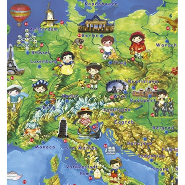 Stiefel Barnkarta Barnens Europakarta