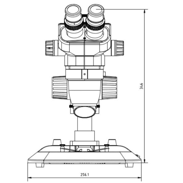 Euromex Zoom-stereomikroskop NexiusZoom ESD, NZ.1903-P-ESD; Pelarstativ, 6,7x-45x, trino