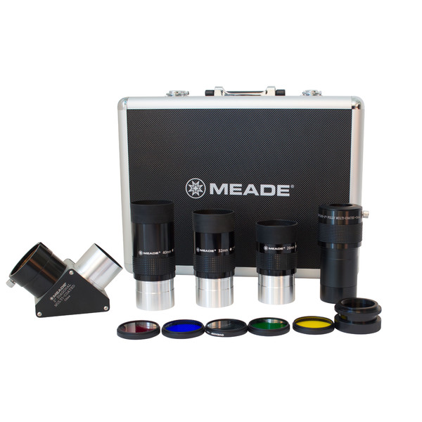 Meade Okular-Set Serie 4000, 3 okular, Zenitspegel, Barlow-lins, filter-set med 2"-fodral