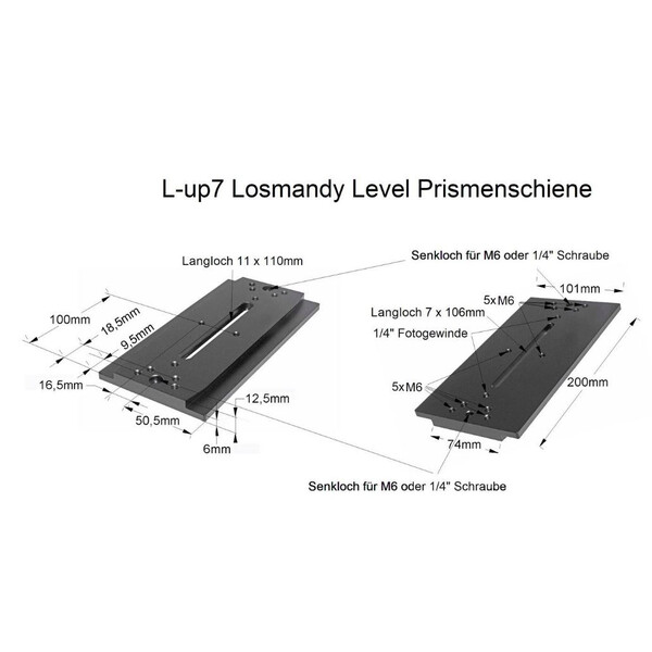 TS Optics Prismaskena Losmandy 200mm