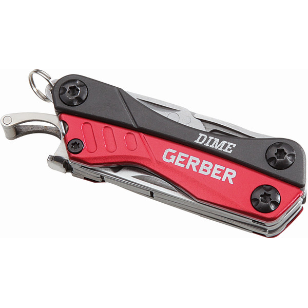 Gerber Multitool Mini-Multiverktyg DIME grå-röd