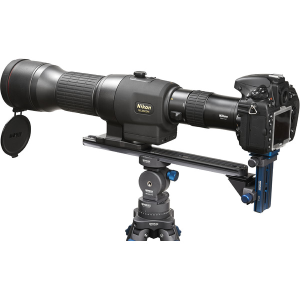 Novoflex Kamerahållare QPL-SCOPE S stödbrygga för Digiscoping för Kompakta tubkikare med rak sikt