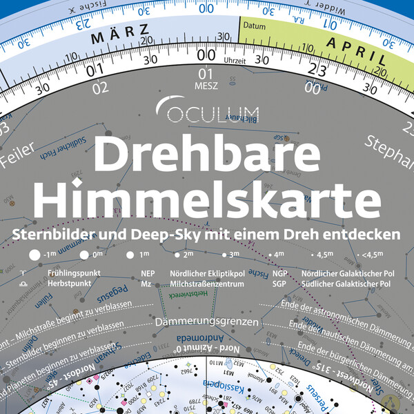 Oculum Verlag Stjärnkarta Swivelling sky map