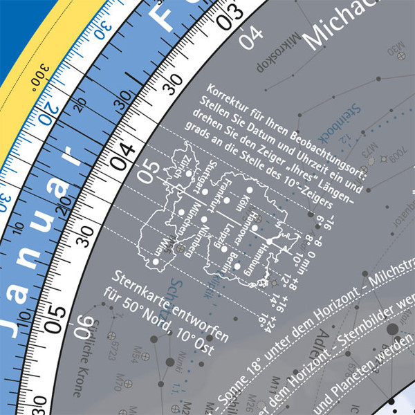 Oculum Verlag Stjärnkarta Vridbar himmelskarta 29 cm