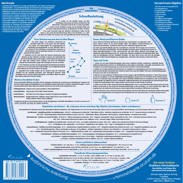 Oculum Verlag Stjärnkarta Swivelling sky map